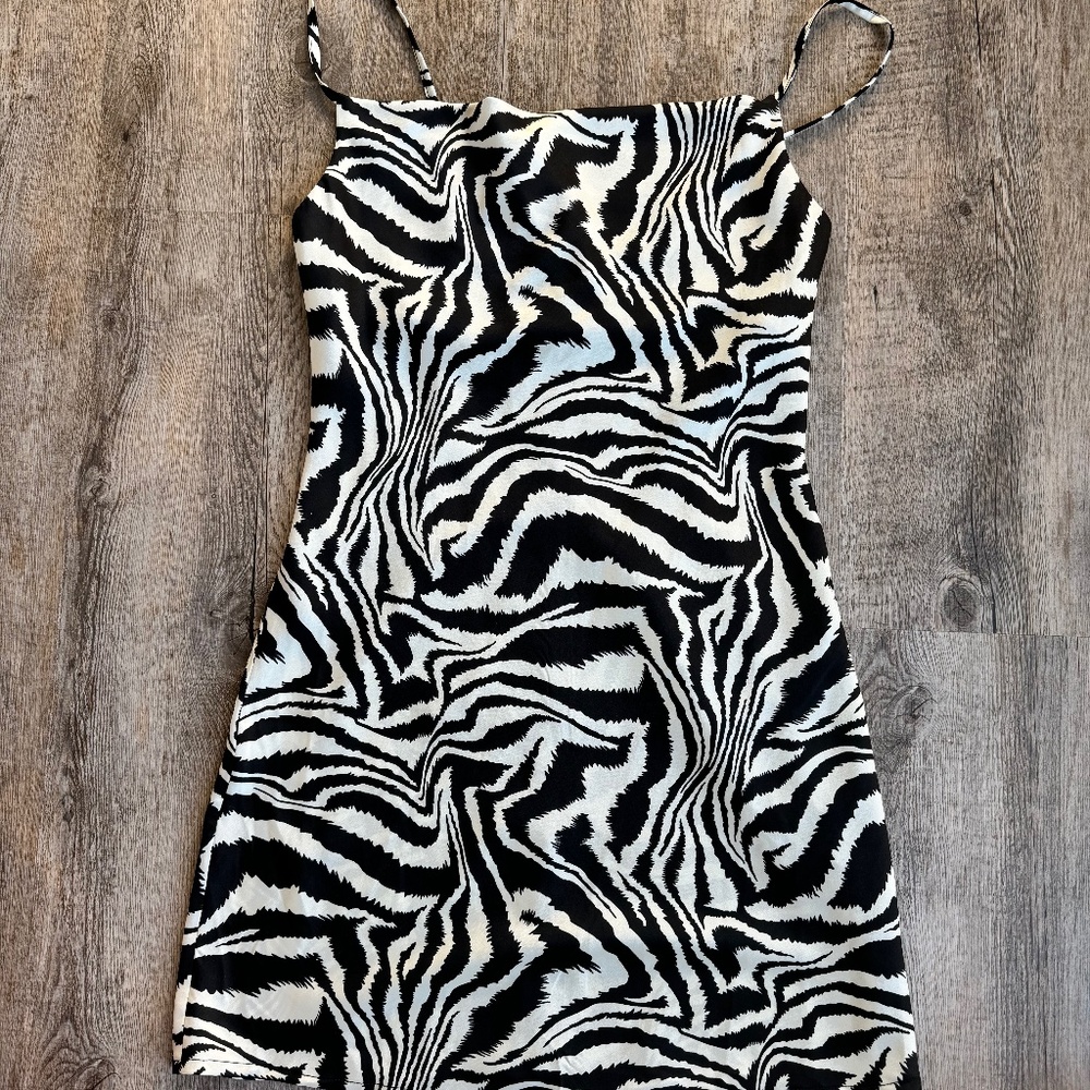 Know One Cares Zebra Print Dress - Size Small